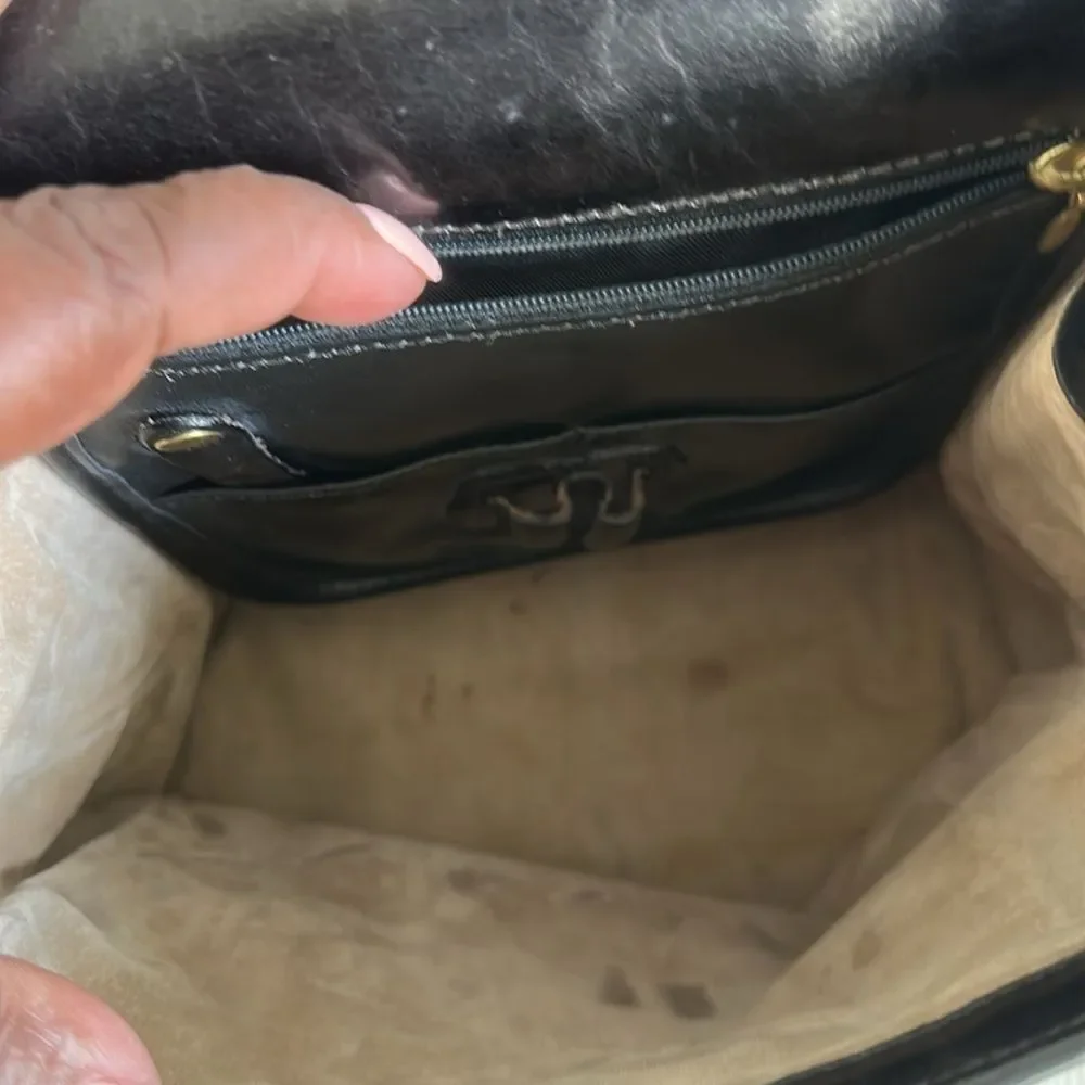 Brahmin Black Leather Adjustable Women’s Backpack
